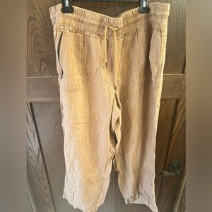 Athleta Textured Wide Leg Linen Pant. Size 18.